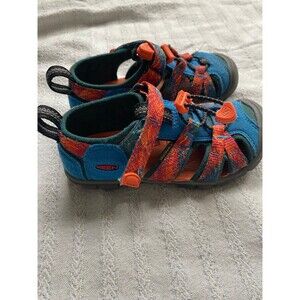Keen toddler boys sandals shoes blue orange 10